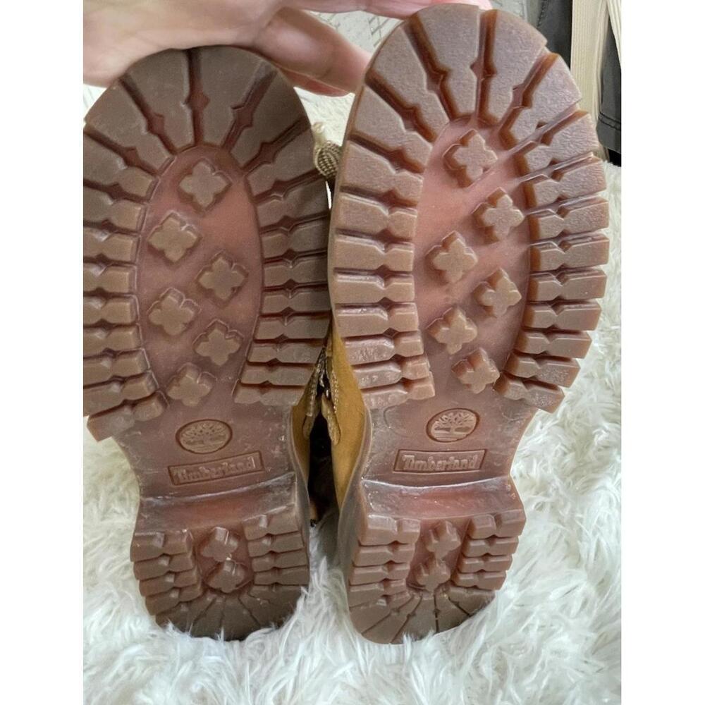 Timberland 650 Women’s Wheat Suede Leather Fleece Insulated Winter Boots Sz 7 - Picture 5 of 9